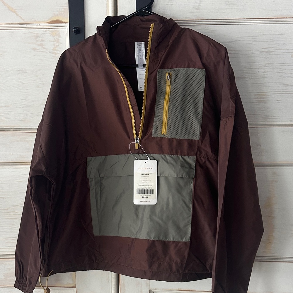 Fabletics Brown And Gray Windbreaker - image 1